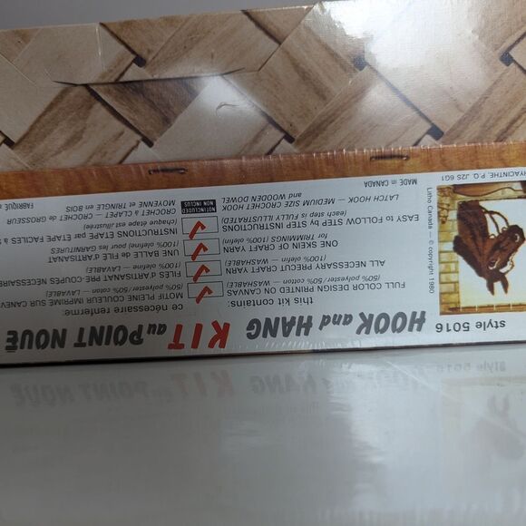 Vintage Phentex Hook and Hang Kit 5016 Bronco 18x27” Wall Hanging Horse Sealed - Picture 5 of 6